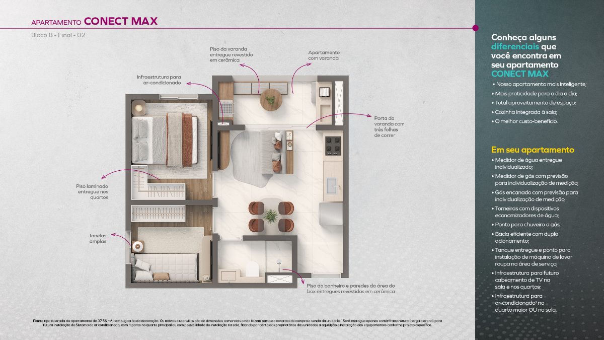 2 dormitóris - conect max