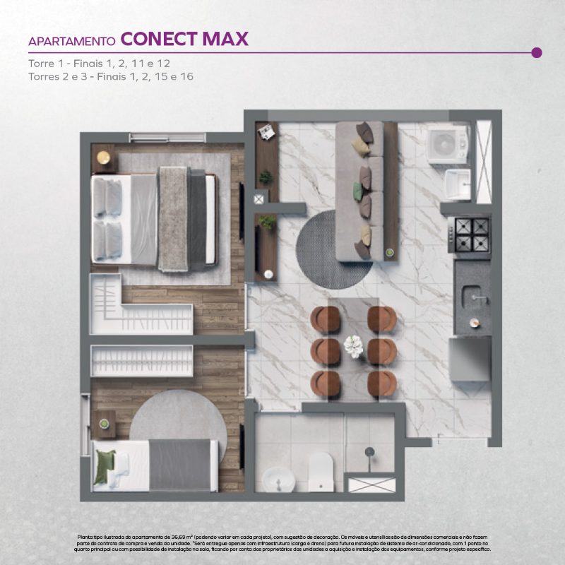 1 dormitório - conect max