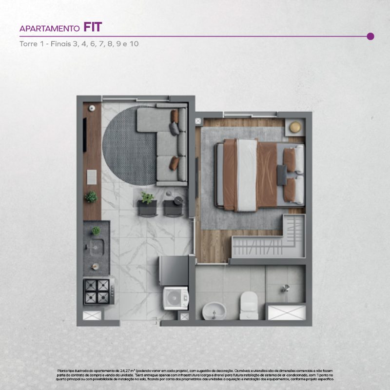 1 dormitório - fit