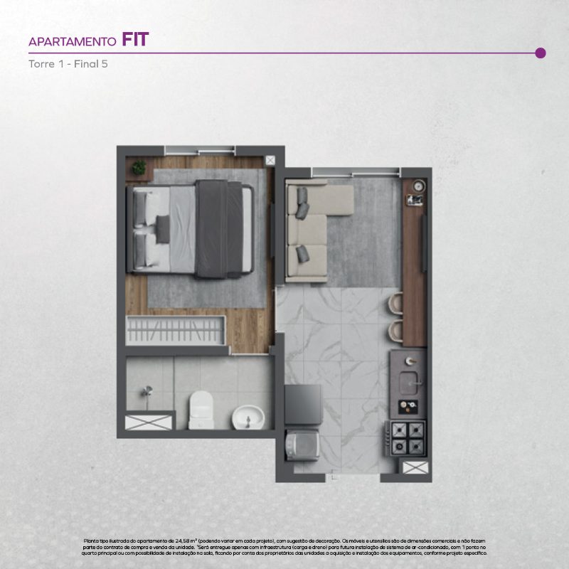 1 dormitório - fit