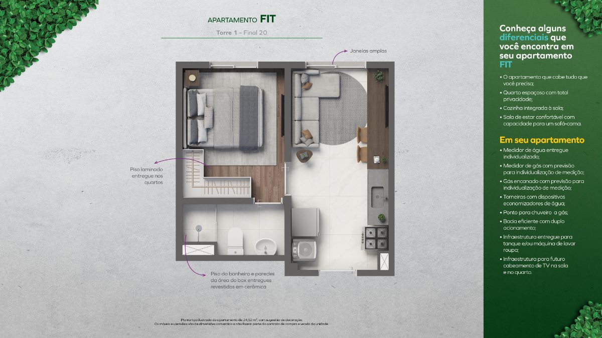 1 dormitório - fit