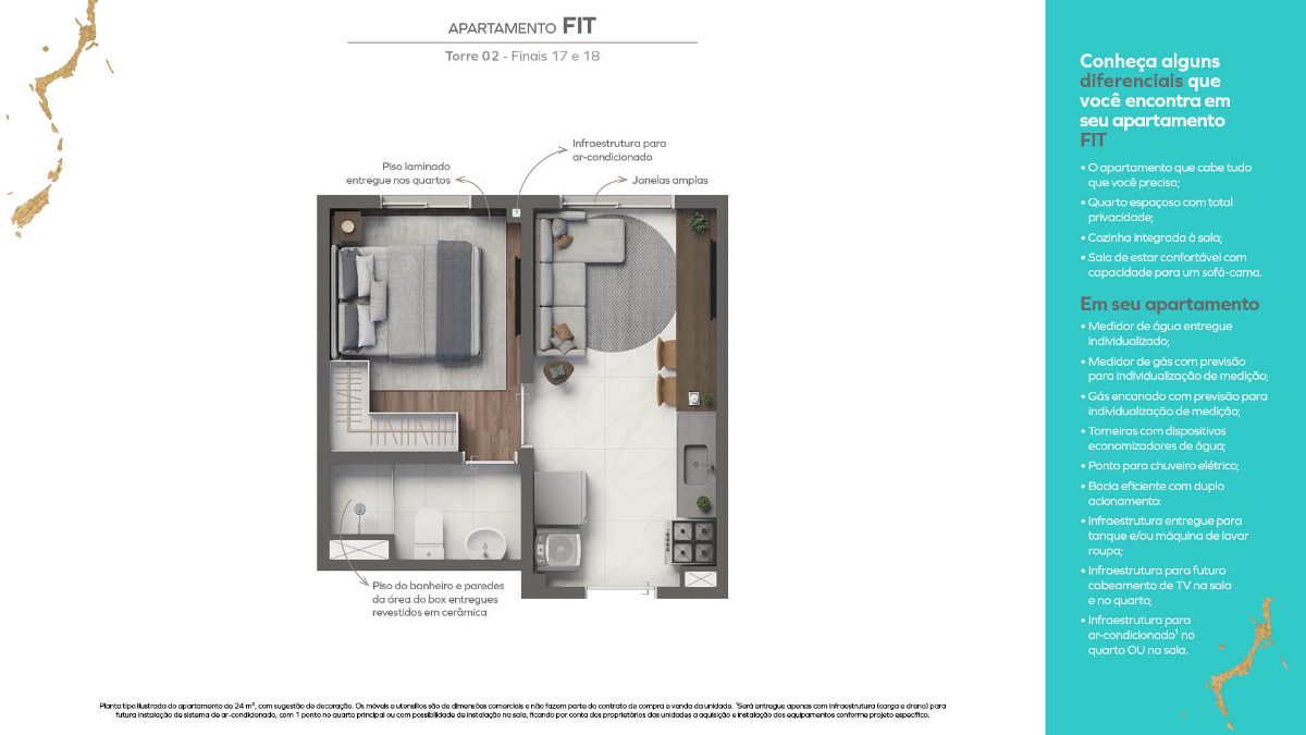 1 dormitório - fit